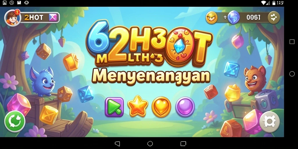 Screenshot gameplay 62HOT menampilkan elemen Match-3 yang menarik.