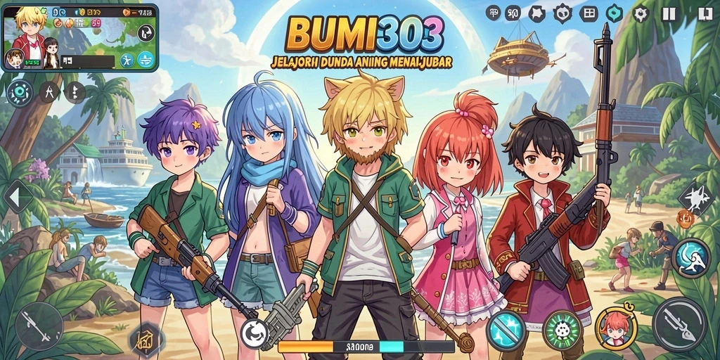 Tampilan permainan BUMI303 dengan grafis Anime yang menakjubkan.