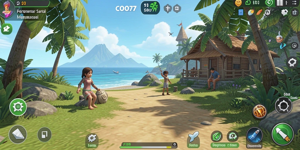 Screenshot COO77 menampilkan gameplay seru yang penuh warna.