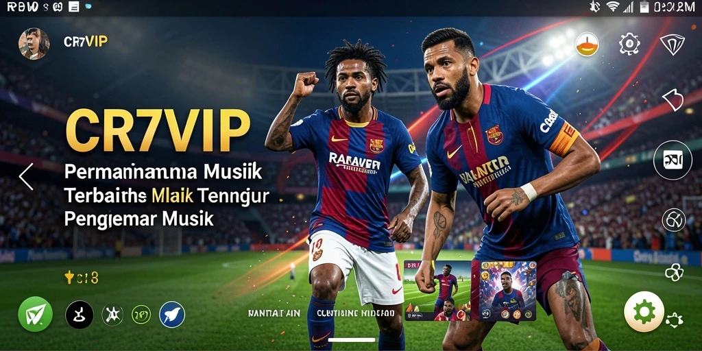Screenshot utama CR7VIP menampilkan gameplay musik yang seru.