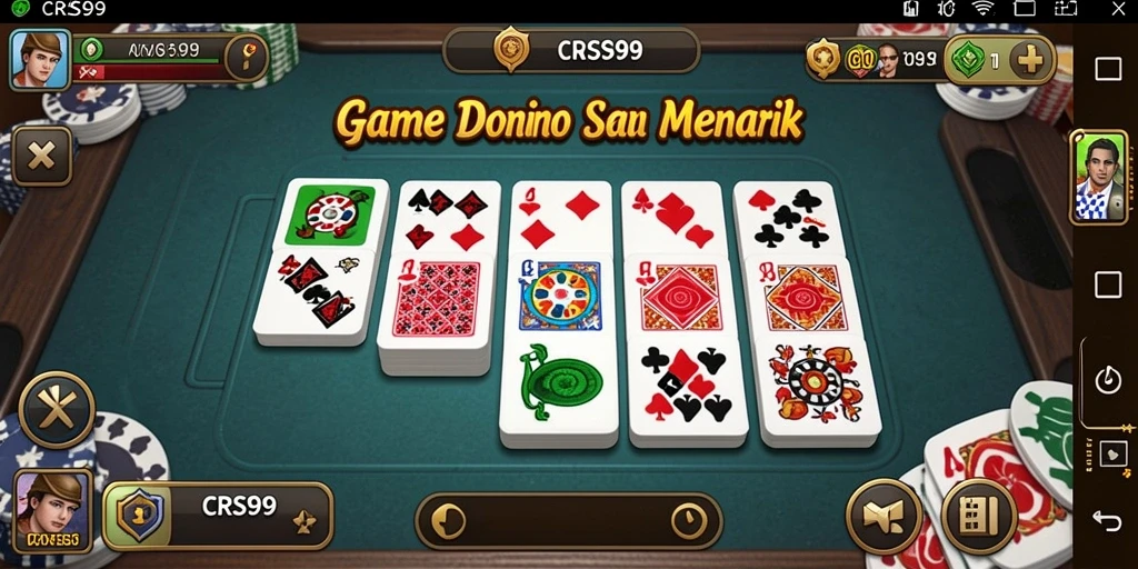 Screenshot gameplay CRS99 menampilkan serunya bermain Domino.