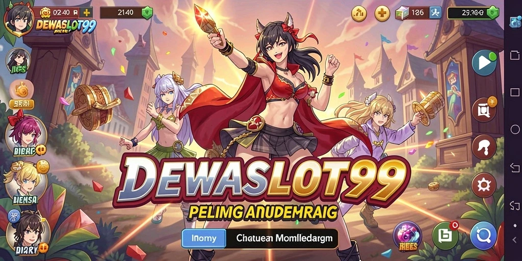 Tangkapan layar utama DEWASLOT99 menampilkan aksi seru dalam dunia anime.