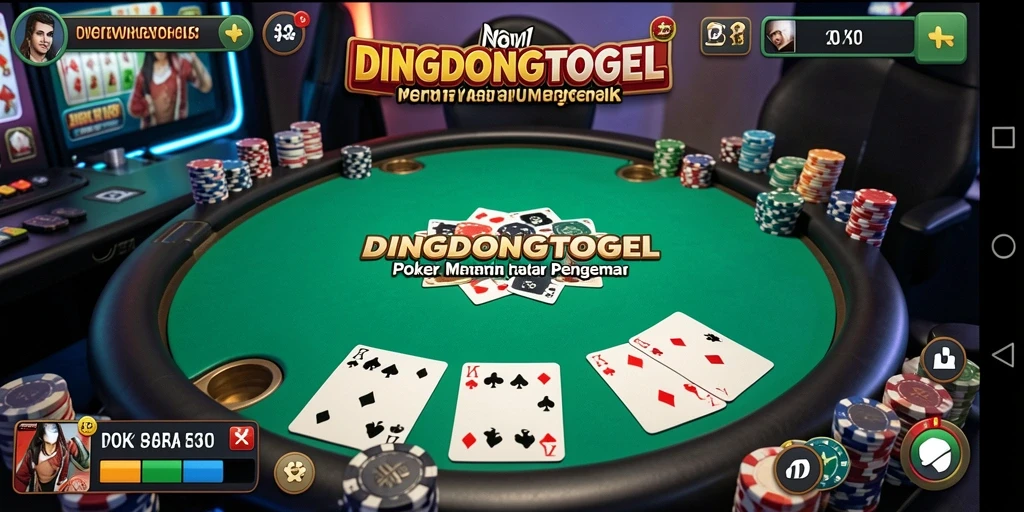 Screenshot DINGDONGTOGEL menampilkan gameplay poker yang seru dan menarik.