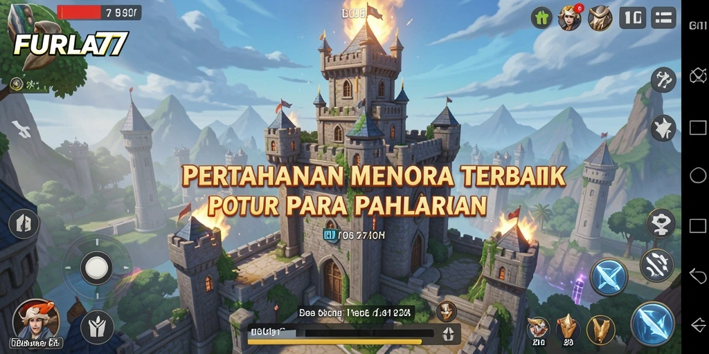 Gameplay seru FURLA77 dalam melindungi menara dari serangan musuh.