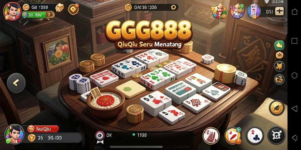 Screenshot GGG888 menampilkan gameplay seru dari QiuQiu.