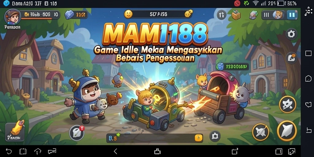 Tampilan gameplay MAMI188 yang menarik dan penuh warna dalam genre Idle.