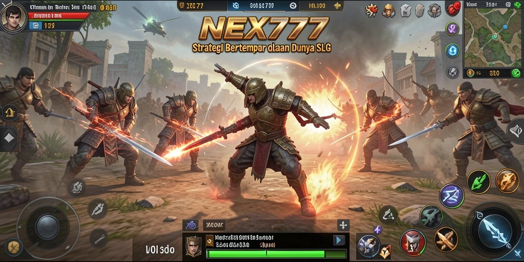 Tampilan aksi pertempuran seru di NEX777 dengan strategi menarik.