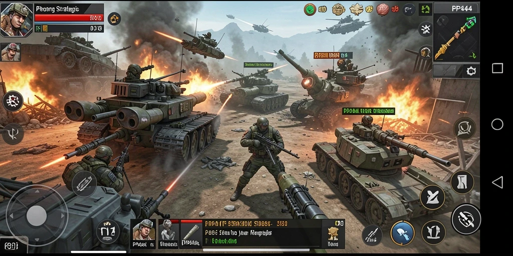 Tampilan gameplay PP444 yang intens dan strategis.