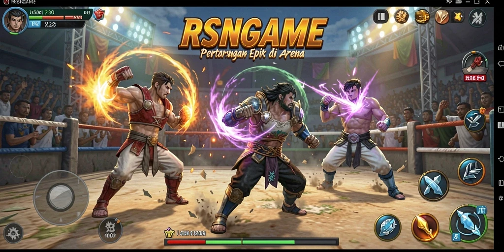 Tampilan aksi pertarungan mendebarkan di RSNGAME.