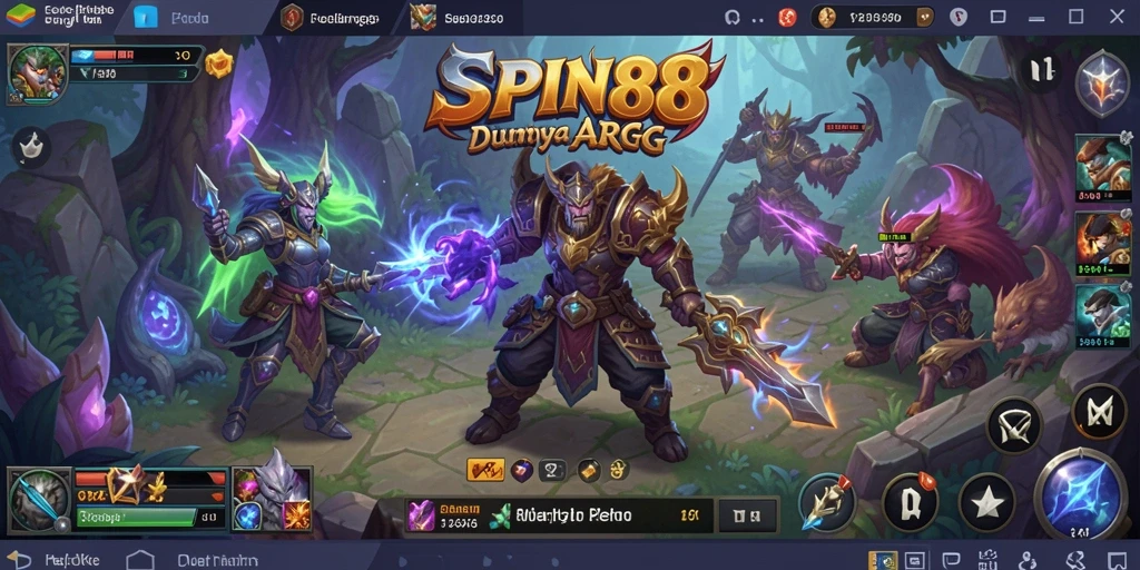 Tampilan gameplay menarik dalam SPIN88 dengan aksi karakter ARPG.