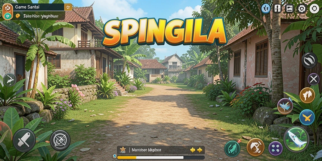 Screenshot gameplay SPINGILA menampilkan aksi seru dan warna cerah.