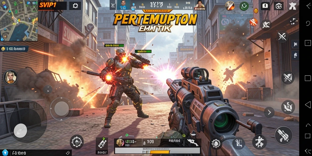 Screenshot gameplay SVIP1 menampilkan pertarungan intens antar pemain.