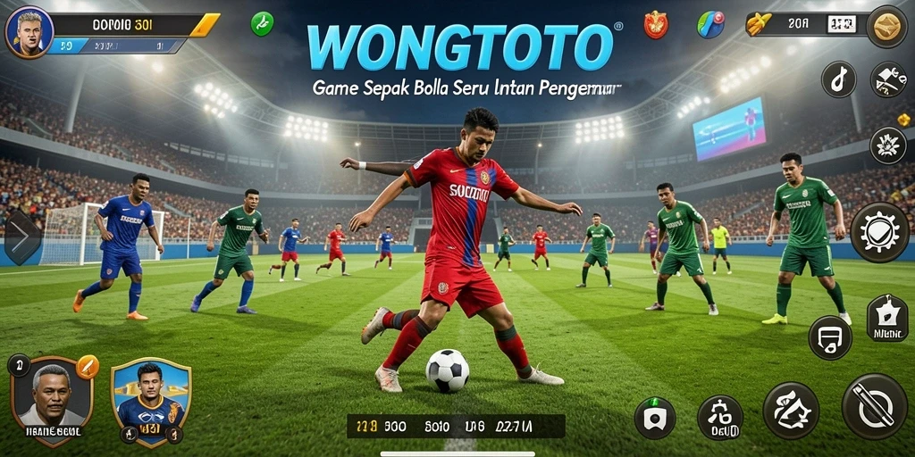 Tampilan gameplay WONGTOTO yang mendebarkan dalam pertandingan sepak bola.